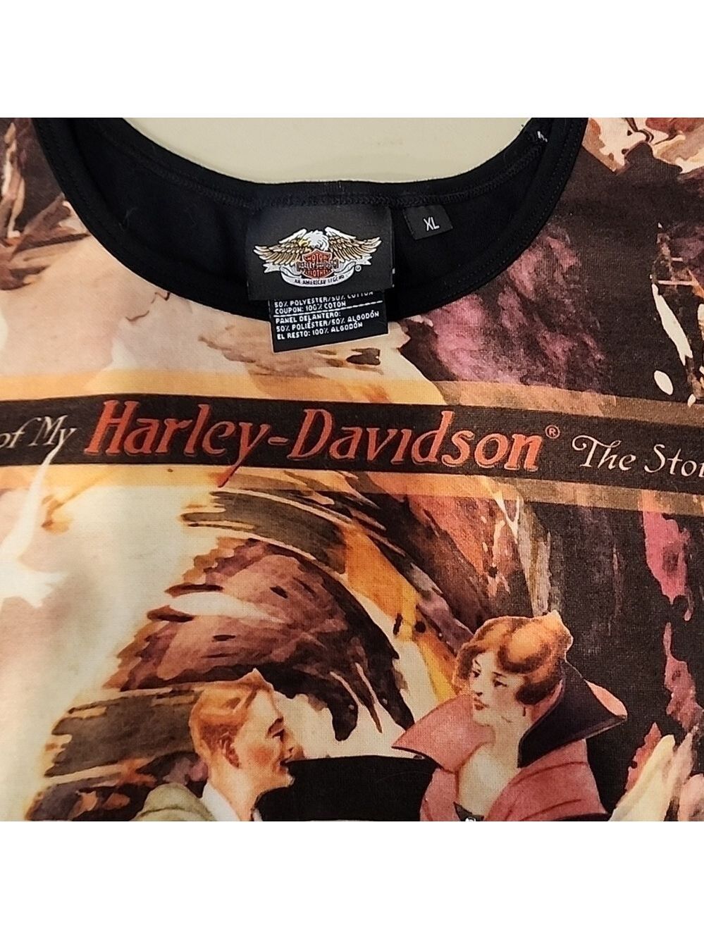 The story of My Harley Davidson long sleeve top XL - Picture 2 of 9